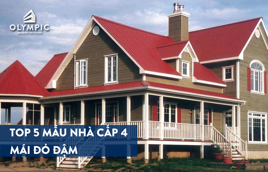 Chiêm ngưỡng Top 5 mẫu nhà cấp 4 tôn lợp mái màu đỏ đậm đẹp nhất năm 2025
