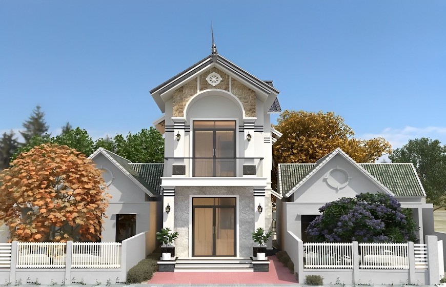 Nhà phố 2 tầng mái Thái: Xu hướng kiến trúc không bao giờ lỗi thời