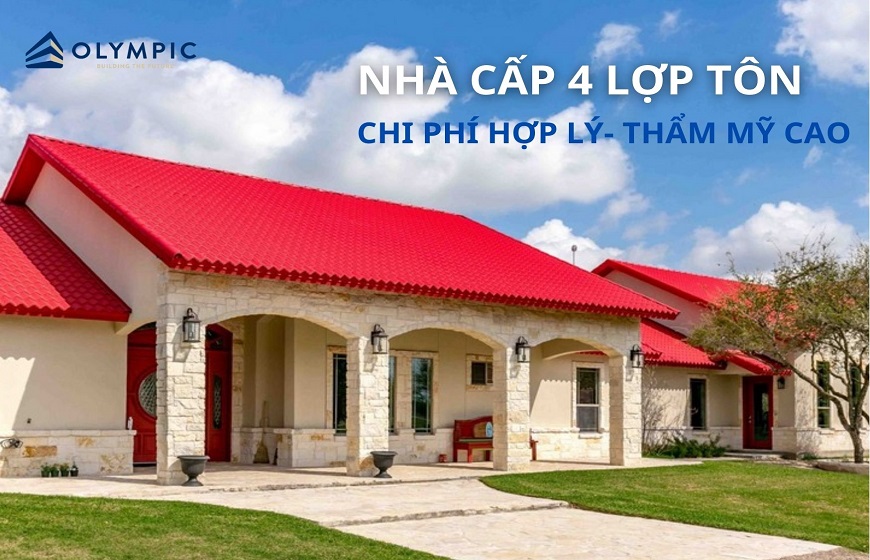 Nhà cấp 4 mái thái lợp tôn chi phí hợp lý- thẩm mỹ cao