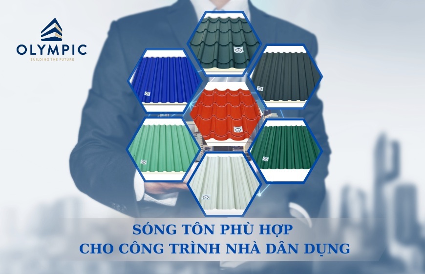 Những loại sóng tôn phù hợp cho công trình dân dụng - Chọn đúng bền lâu