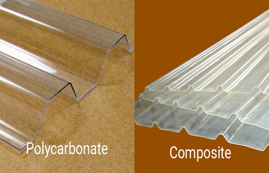 So sánh tấm lợp lấy sáng composite và polycarbonate, loại nào tốt hơn