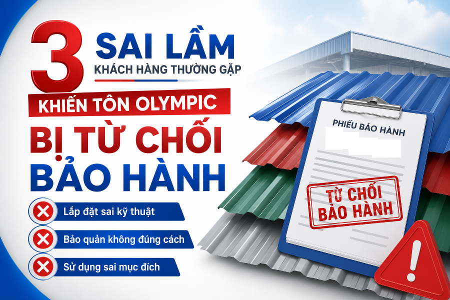 3 Sai lầm khách hàng thường gặp khiến Tôn Olympic bị từ chối bảo hành