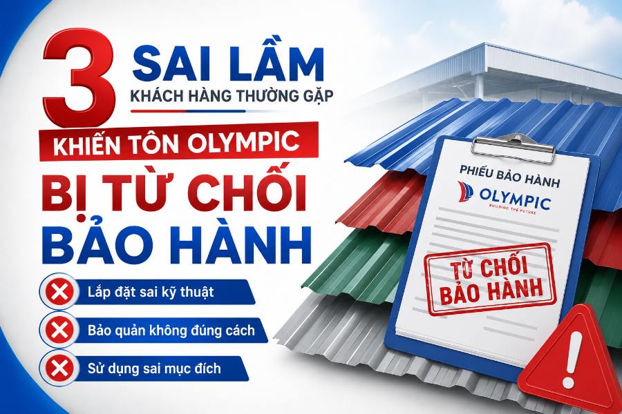 3 Sai lầm khách hàng thường gặp khiến Tôn Olympic bị từ chối bảo hành