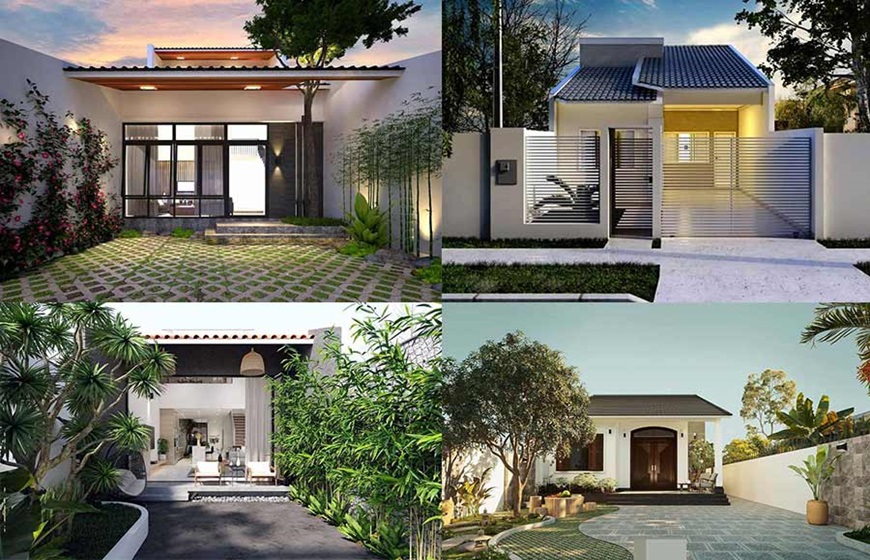 Trang trí ngoại thất nhà cấp 4 hiện đại năm 2025