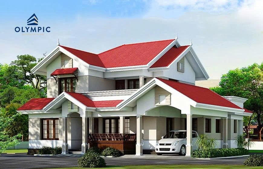 Tôn đỏ đậm Olympic màu sắc đại diện cho hành Hỏa, giúp gia chủ tăng cường sinh khí, thu hút may mắn và vượng tài