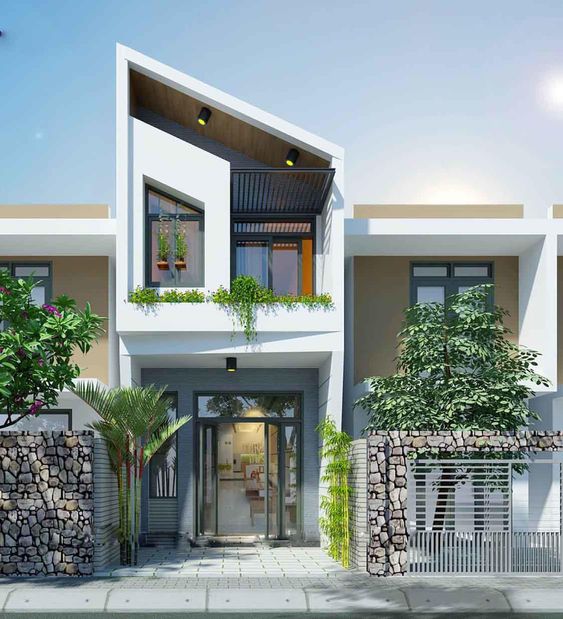 Nhà ống 2 tầng đẹp, lạ