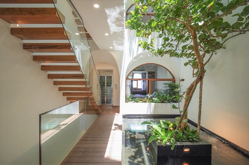 Mẫu nhà phố có giếng trời 