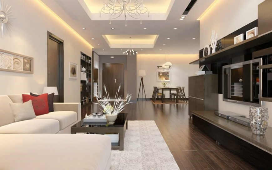 Phòng khách tối giản nhưng vẫn đảm bảo các tiện nghi hiện đại xu hướng năm 2025