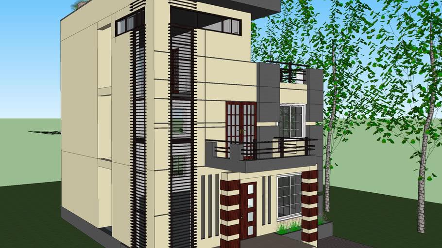 Nhà ống 3 tầng hiện đại
