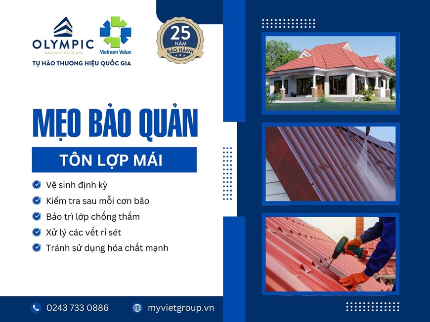Một số mẹo bảo quản tôn lợp mái hiệu quả