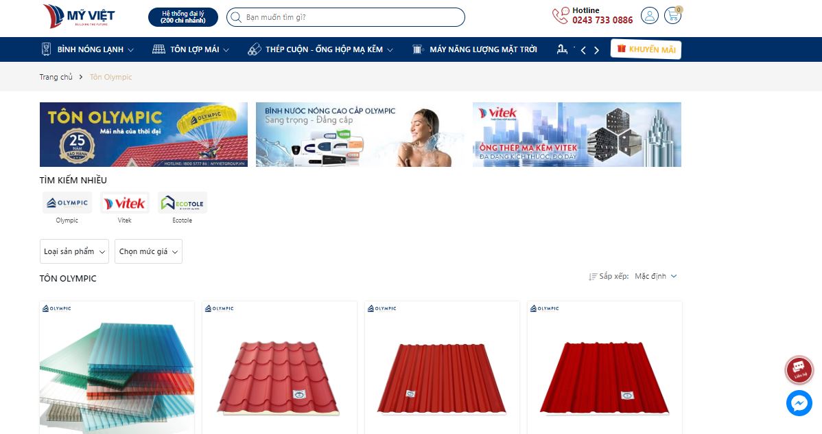 Mua hàng trực tuyến tiện lợi qua website