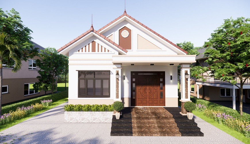 Trang trí xung quanh nhà bằng cách trồng cây xanh để điều hòa không khí và nhìn thật thoáng đãng