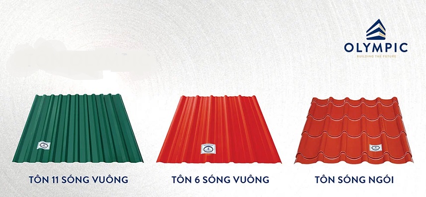 Các mẫu tôn lạnh cán sóng Olympic 4.5 zem 