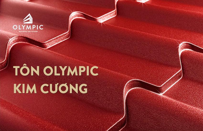 Tôn giả ngói Olympic màu đỏ kim cương sang trọng