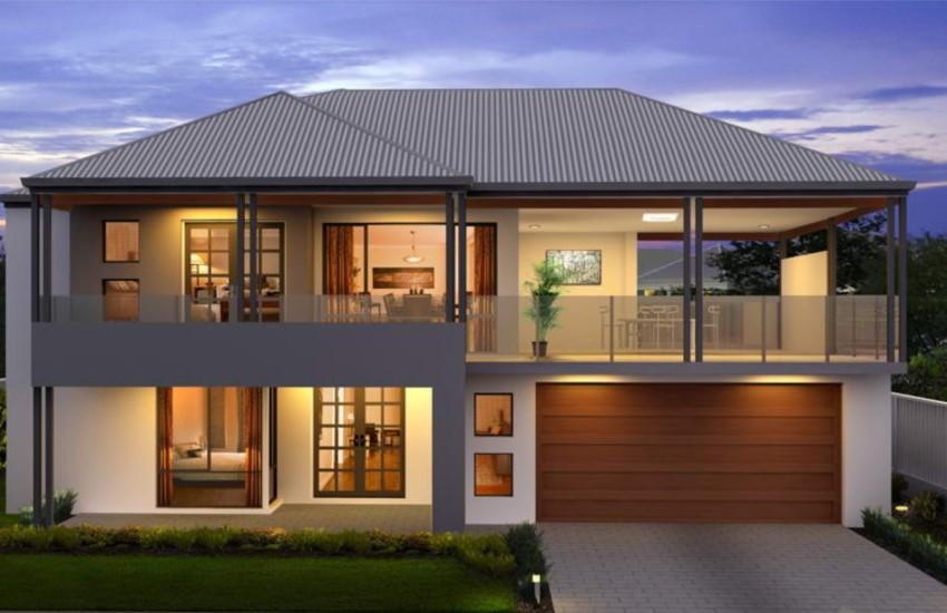 Thiết kế nhà 2 tầng với gara ô tô giúp gia chủ tiết kiệm chi phí gửi xe