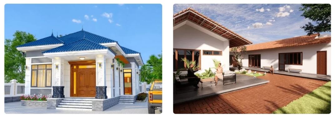 Mẫu nhà cấp 4 có 3 phòng ngủ phù hợp với nhiều phong cách thiết kế khác nhau