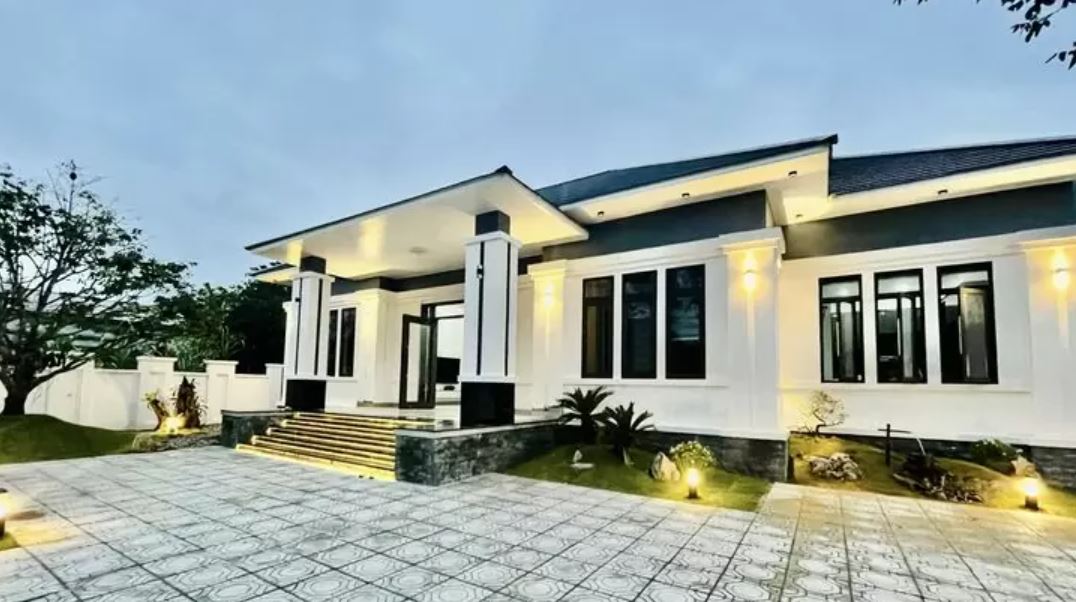 Mẫu nhà cấp 4 có 3 phòng ngủ với vẻ đẹp tinh khiết, sang trọng và thanh lịch