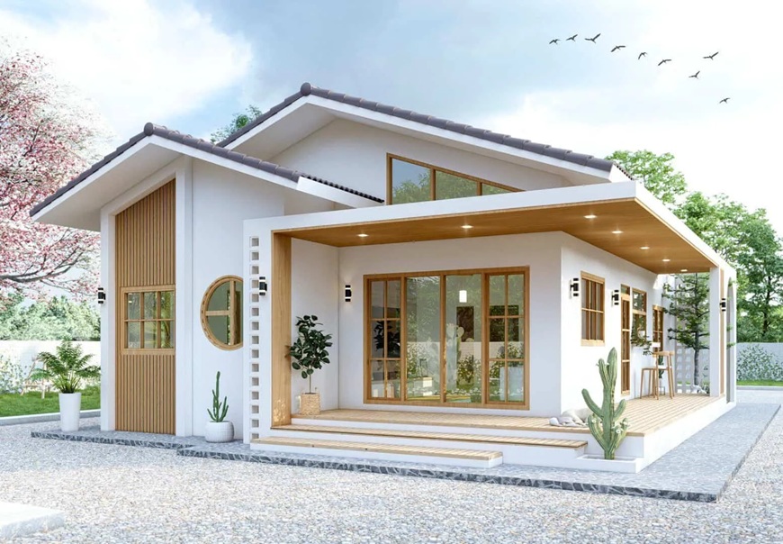 Thiết kế nhà cấp 4 tôn sóng ngói cho các khu nghỉ dưỡng 