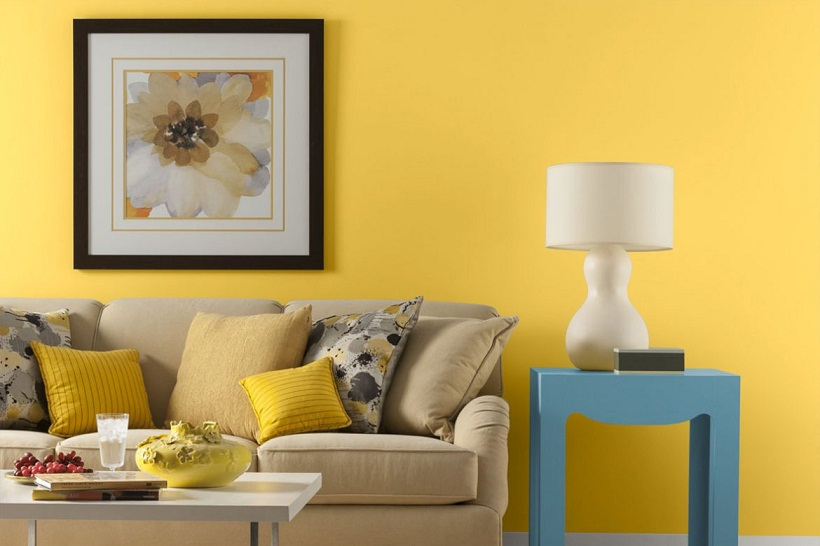 Sơn màu vàng hợp với gia chủ mệnh Kim