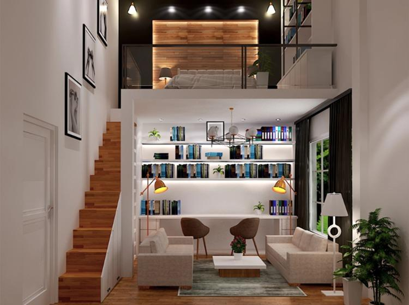 Nhà cấp 4 gác lửng dành cho không gian diện tích nhỏ