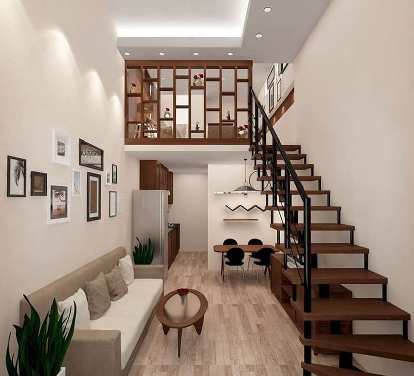 Nhà cấp 4 gác lửng 1 phòng ngủ