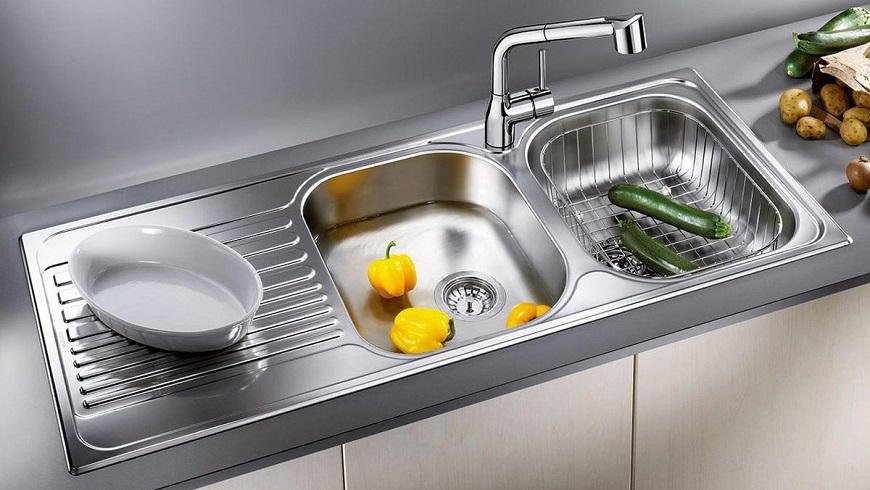 Chậu rửa bát mang lại sự tiện lợi và thẩm mỹ cho không gian phòng bếp 