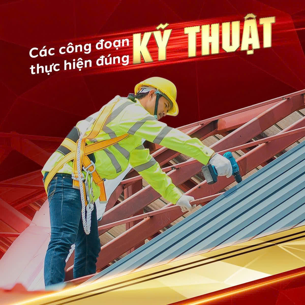 Thi công mái tôn đúng kỹ thuật và hạn chế tối đa các sự cố phát sinh trong quá trình sử dụng