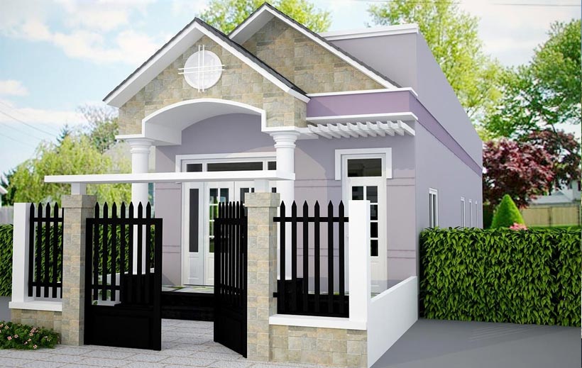 Mẫu nhà ống cấp 4 lợp mái tôn hiện đại. Giá 400 triệu