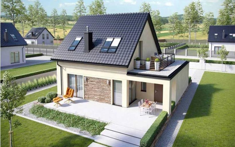 Mẫu nhà ống cấp 4 lợp mái tôn đơn giản. Giá 350 triệu