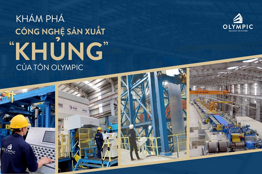 Tôn Olympic đi đầu với công nghệ hiện đại nhập khẩu trực tiếp từ nước ngoài có độ tự động hóa rất cao nên thành phẩm tôn luôn đảm bảo có độ dày và độ đồng đều nhất định