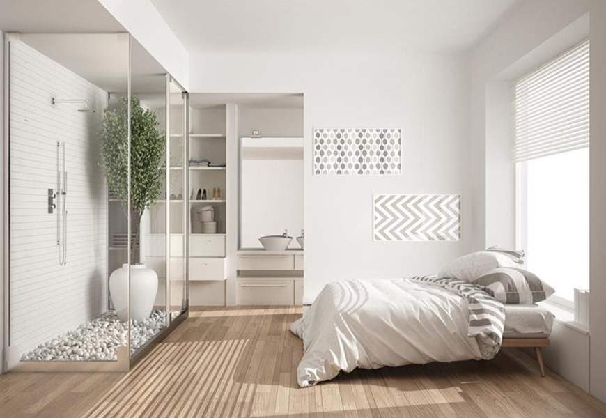 Nhà vệ sinh hướng thẳng giường ngủ tạo nên một phong thủy không thuận lợi cho gia chủ