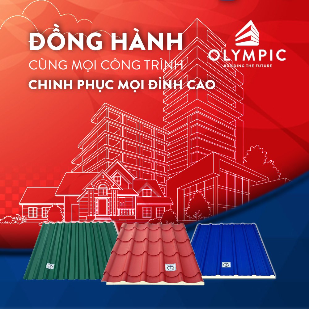 Tôn Olympic chất lượng cao chinh phục mọi công trình từ nhà ở dân dụng đến công trình lớn