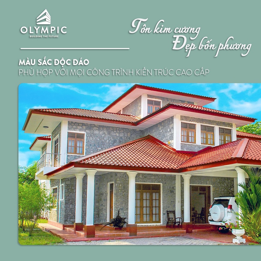 Khác với ngói thật nặng và dễ phai màu, tôn lợp cao cấp giả ngói là giải pháp hiện đại, nhẹ, bền màu và nhiều màu sắc