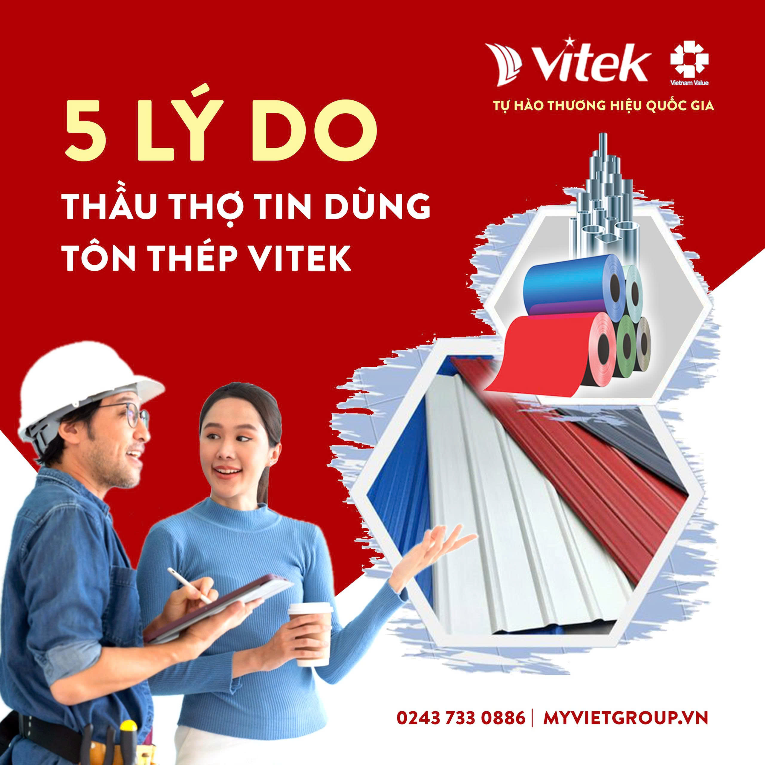 Ống thép mạ kẽm Vitek - Độ bền bỉ cao, khả năng chịu lực tốt, bất chấp thời tiết