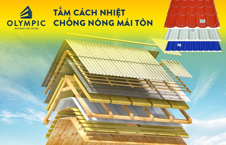 Tôn cách nhiệt kết hợp lớp tôn lót lạnh giúp gia tăng khả năng cách nhiệt vượt trội cho nhà xưởng 