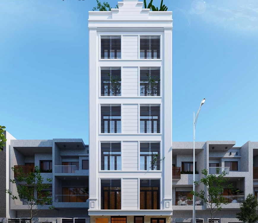 Thiết kế nhà ở kết hợp kinh doanh 6 tầng độc đáo