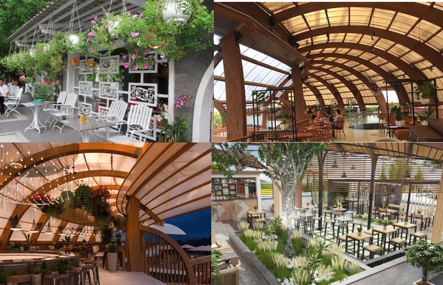 Sử dụng lợp mái tôn cho quán cafe kiến tạo không gian sang trọng, hiện đại mà ấm cúng