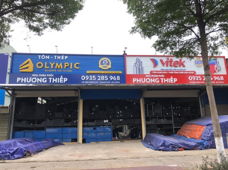 Ứng dụng của tôn 6 sóng Olympic trong làm biển hiệu quảng cáo