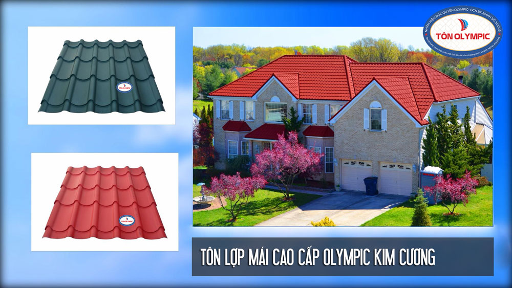 Tôn lợp mái cao cấp Olympic kim cương