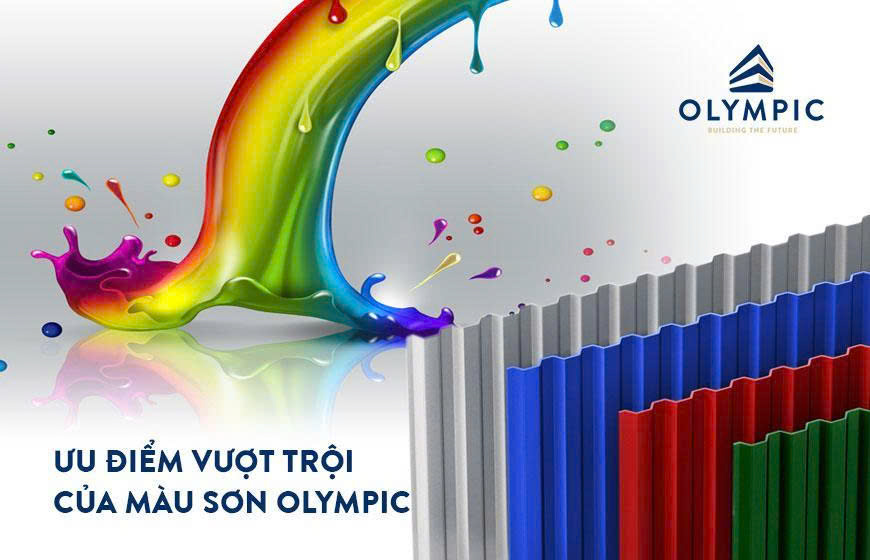 Bề mặt tôn Olympic sáng bóng, lớp sơn phản xạ nhiệt giúp giảm hấp thụ nhiệt, mang lại không gian mát mẻ, yên tĩnh