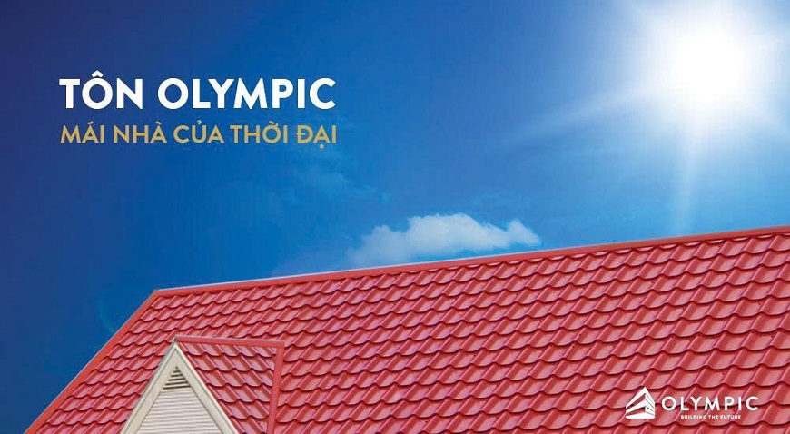 Mái nhà sử dụng tôn Olympic bền đẹp, sáng bóng bất chấp nắng mưa, bảo vệ công trình dài lâu