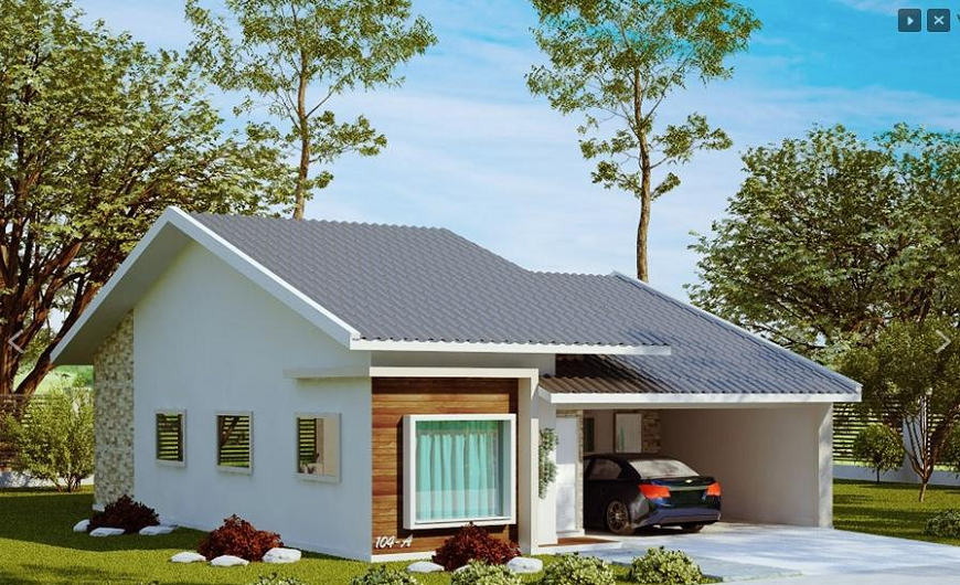 Thiết kế nhà để xe sử dụng tôn lợp mái đơn giản và tiện ích