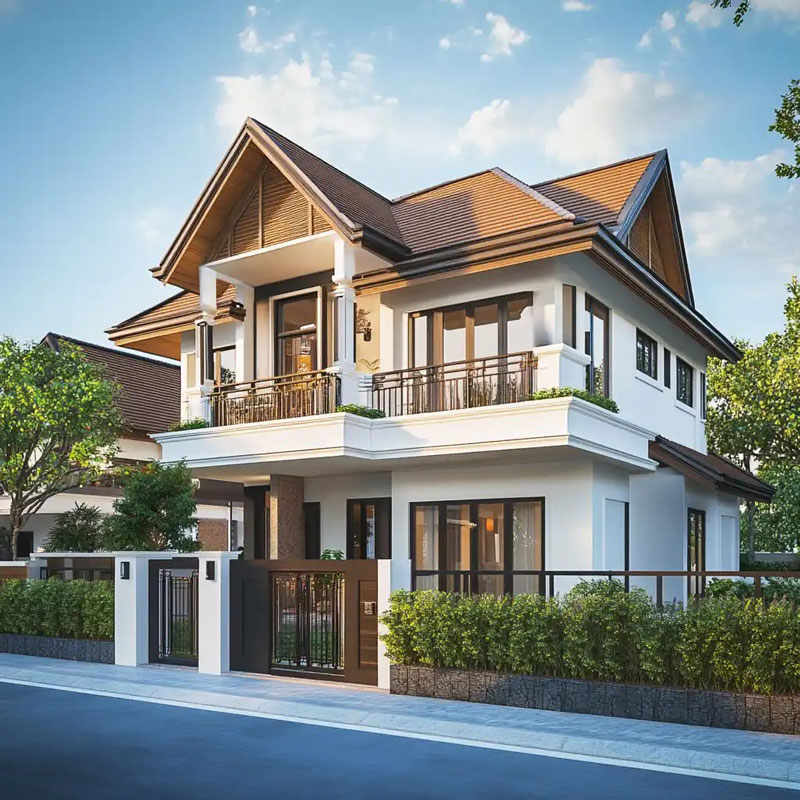 Mái nhà cần đảm bảo độ bền và khả năng thích nghi với điều kiện khí hậu