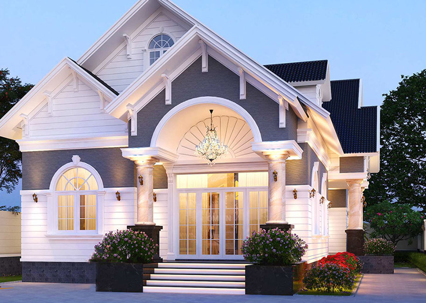 Màu sơn ngoại thất tạo nên không gian sống thẩm mỹ cho công trình cấp 4