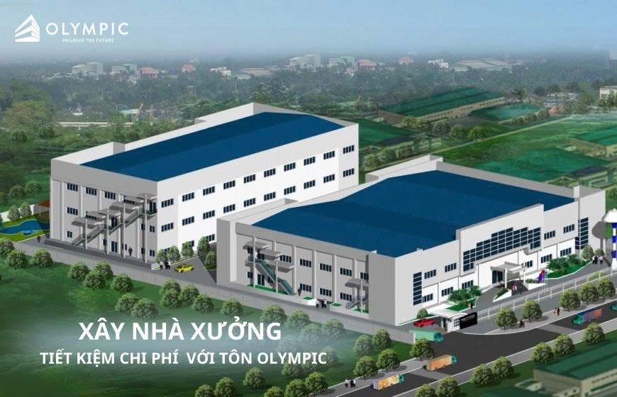 Tôn cách nhiệt sóng ngói Olympic là giải pháp bền đẹp, tiết kiệm cho công trình nhà xưởng, kho bãi