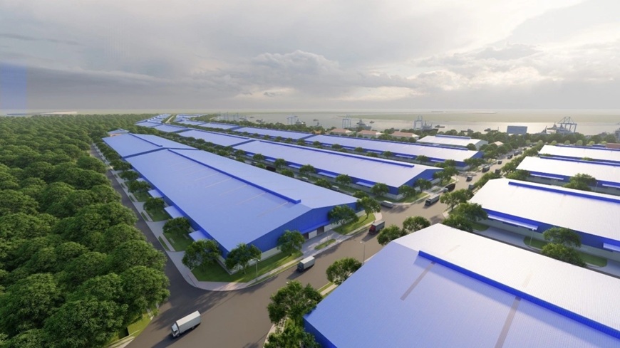 Kiến trúc “tôn thép” tại KCN logistics IMG Phước Đông 