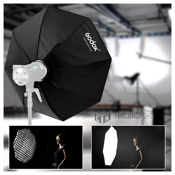 Softbox Godox bát giác thao tác nhanh đường kính 120cm kèm grid lưới tổ ong