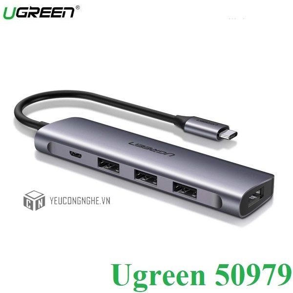 Bộ chia cổng USB Type-C sang 4 cổng USB 3.0 Ugreen 50979