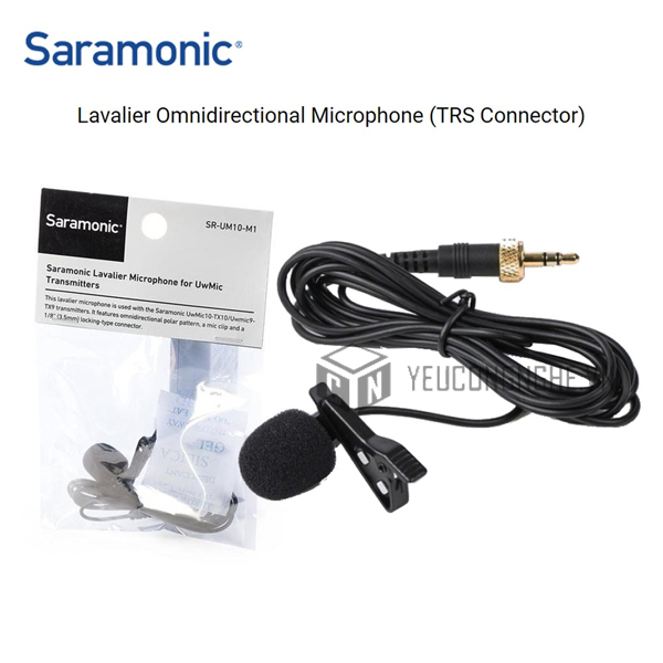 Micro cài áo Saramonic Lavalier SR-UM10-M1 sử dụng cho UWMIC9, UWMIC10