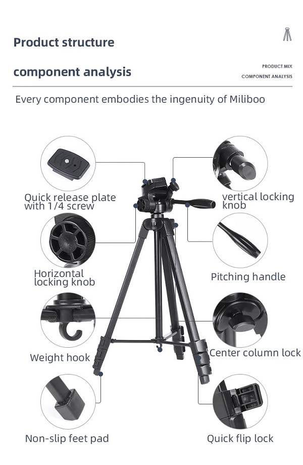 Miliboo A301 Tripod Cho Điện Thoại